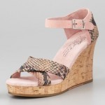 Tuesday Shoesday: TOMS Snake-Embossed Leather Cork-Wedge Sandal Thumbnail