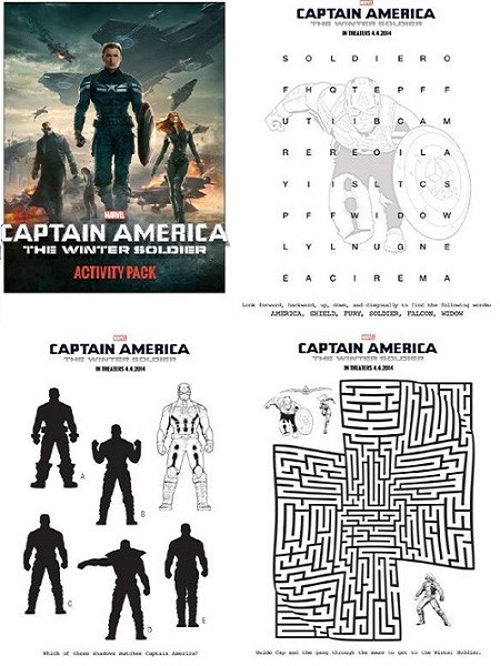 Captain America Activity Sheets | Latina On a Mission