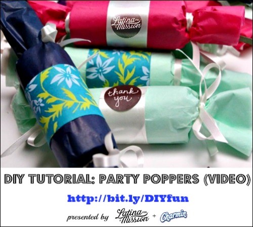 DIY Tutorial: Party Poppers | Presented by Latina On a Mission + Charmin