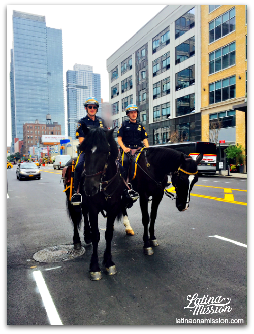 Policeman and police horse in Manhattan, New York | Latina On a Mission